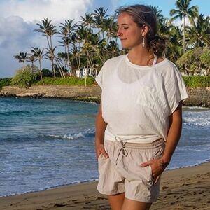 Avalanche women's quick doing stretch hiking shorts w pockets Sz L